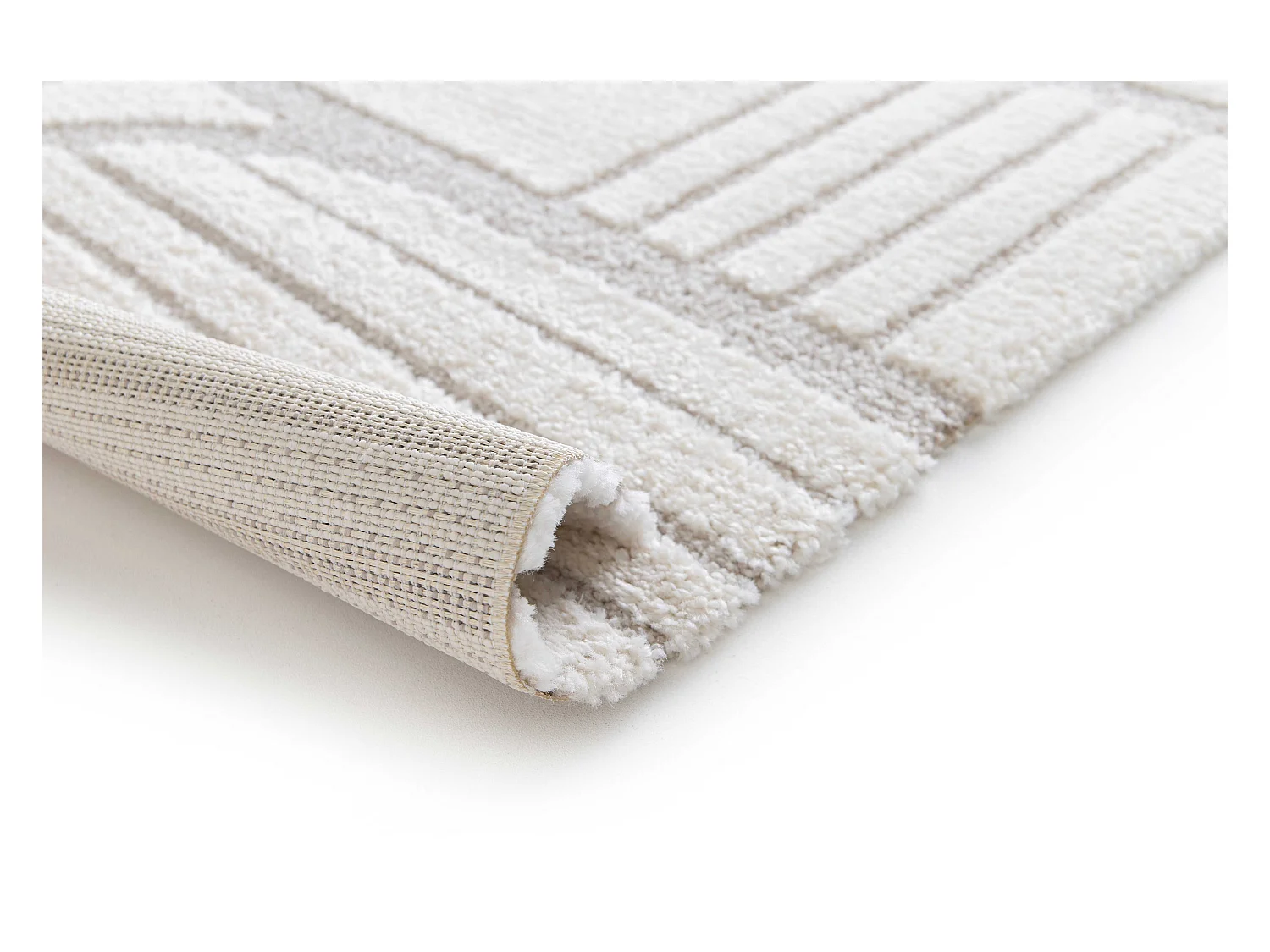 Alfombra interior  - escandinavo - blanco - 160 x 230 cm - SNOWY