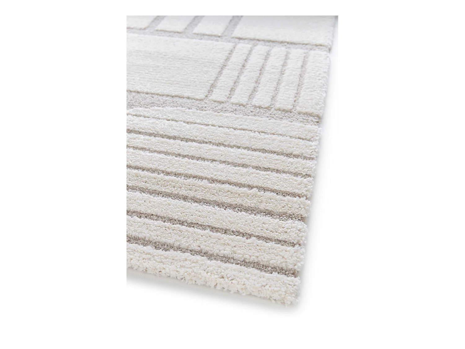 Alfombra interior  - escandinavo - blanco - 160 x 230 cm - SNOWY