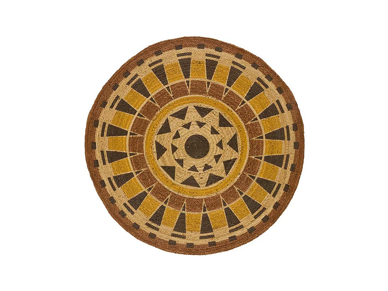 Alfombra interior redonda - ethnique - multicolor - diam.120 cm - TONGA