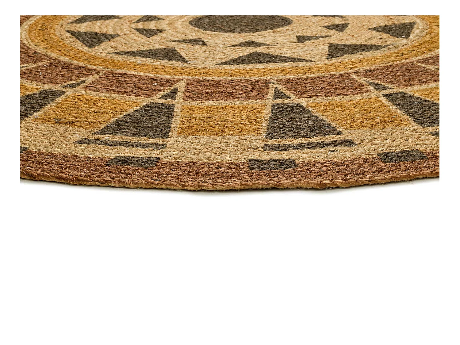 Alfombra interior redonda - ethnique - multicolor - diam.120 cm - TONGA