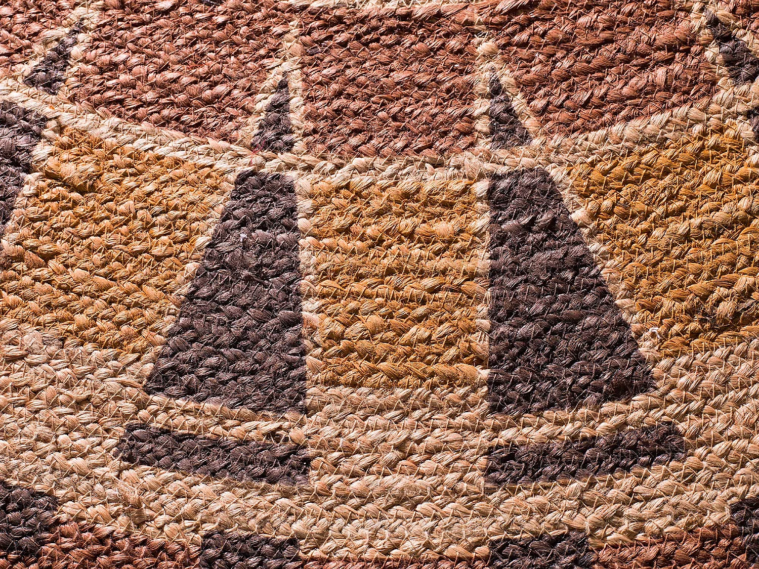 Tapis intérieur rond - ethnique - multicolore - diam.120 cm - TONGA