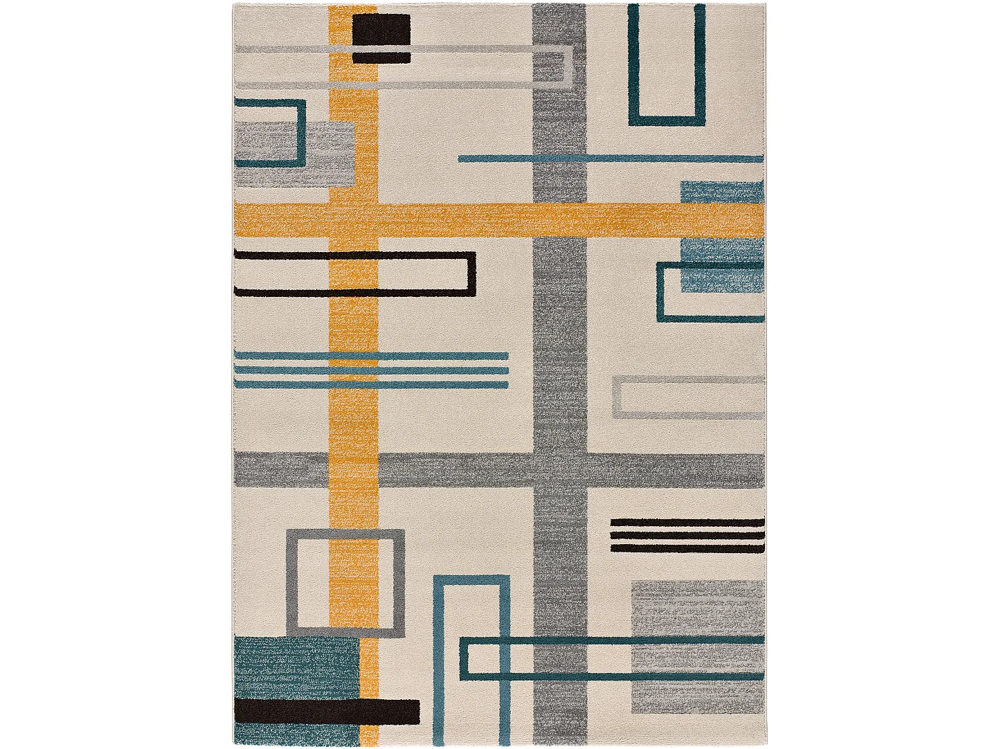 Tapis intérieur - géométrique - multicolore - 140 x 200 cm - DEBBI