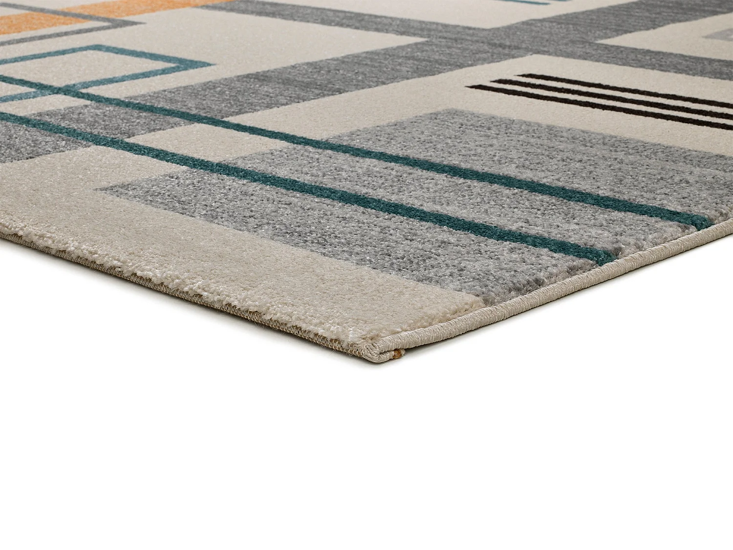 Tapis intérieur - géométrique - multicolore - 140 x 200 cm - DEBBI