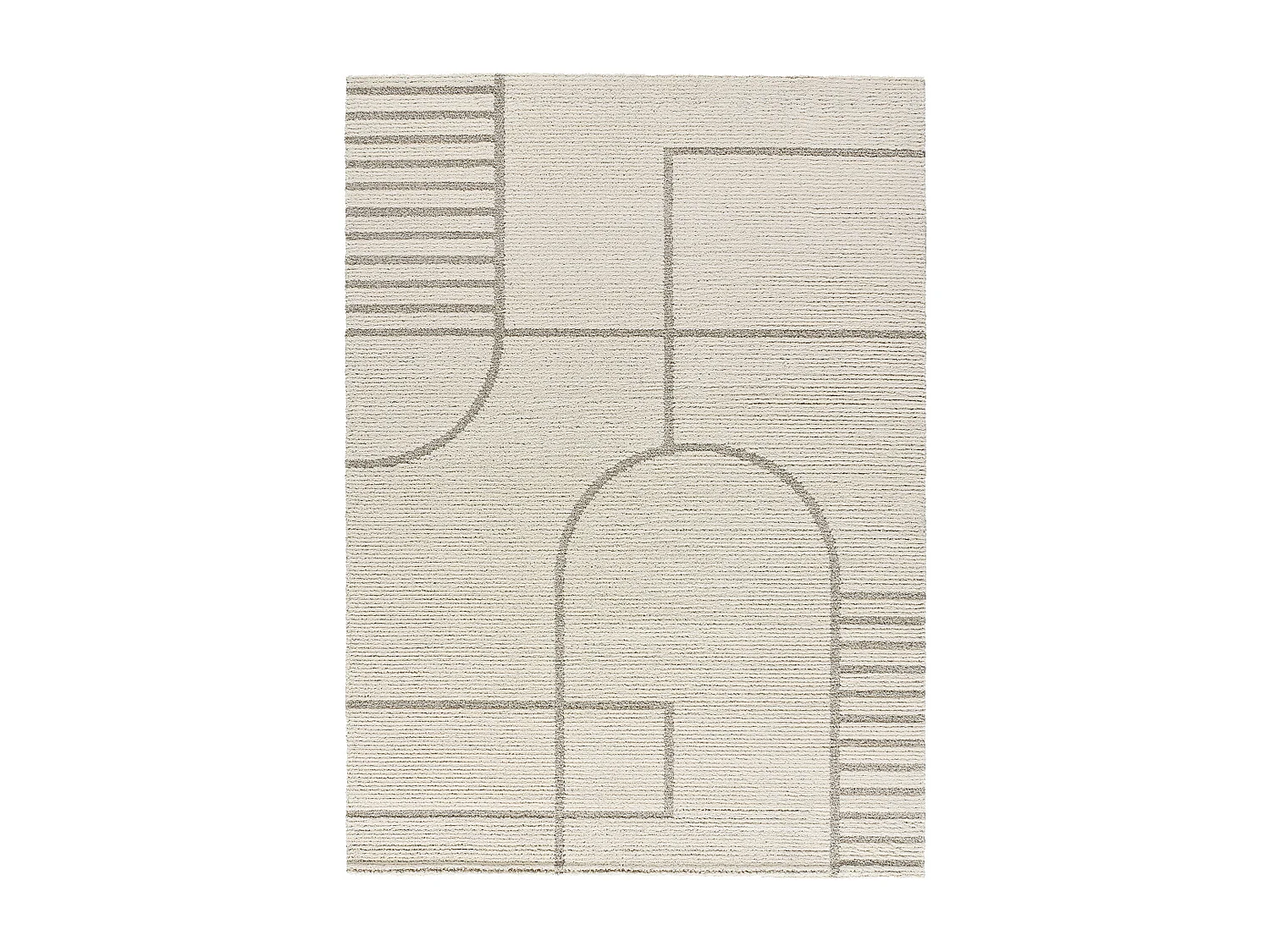 Tapis intérieur - scandinave - beige - 80 x 150 cm - SNOWY