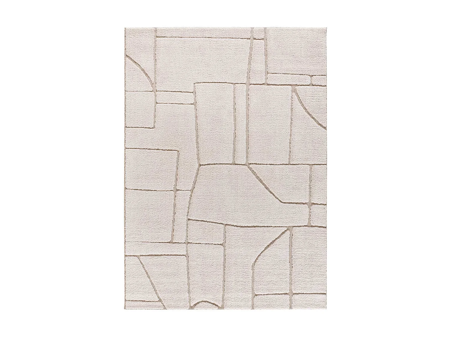 Tappeto interno - scandinavo in rilievo - bianco - 120 x 170 cm - DIENA