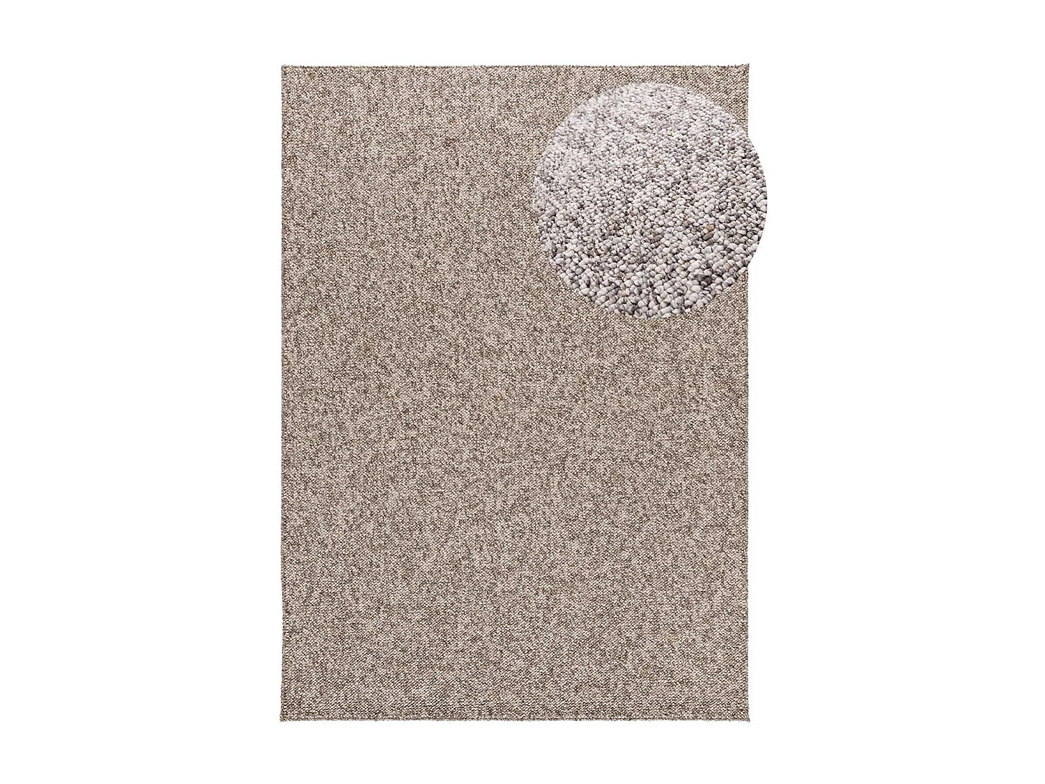 Tapis intérieur - uni - gris - 80 x 150 cm - PETRA