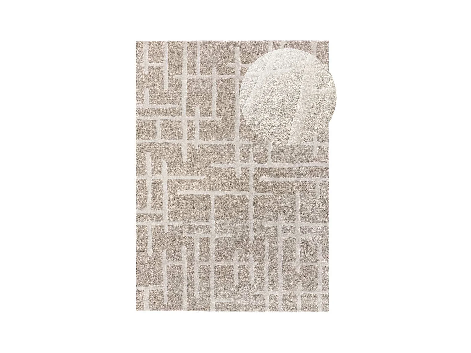 Kurzflorteppiche - skandinavisch - beige - 120x170 cm - CALEDONIA