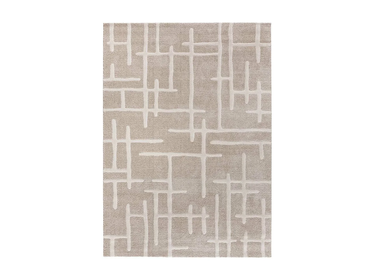Tapis intérieur - scandinave - beige - 120 x 170 cm - CALEDONIA