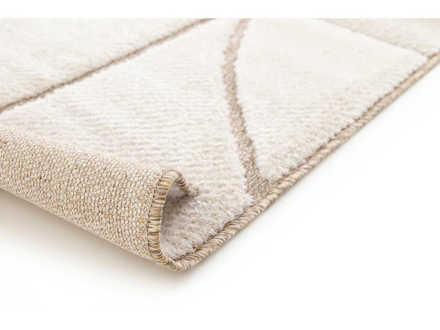 Tappeto interno - scandinavo in rilievo - bianco - 160 x 230 cm - DIENA