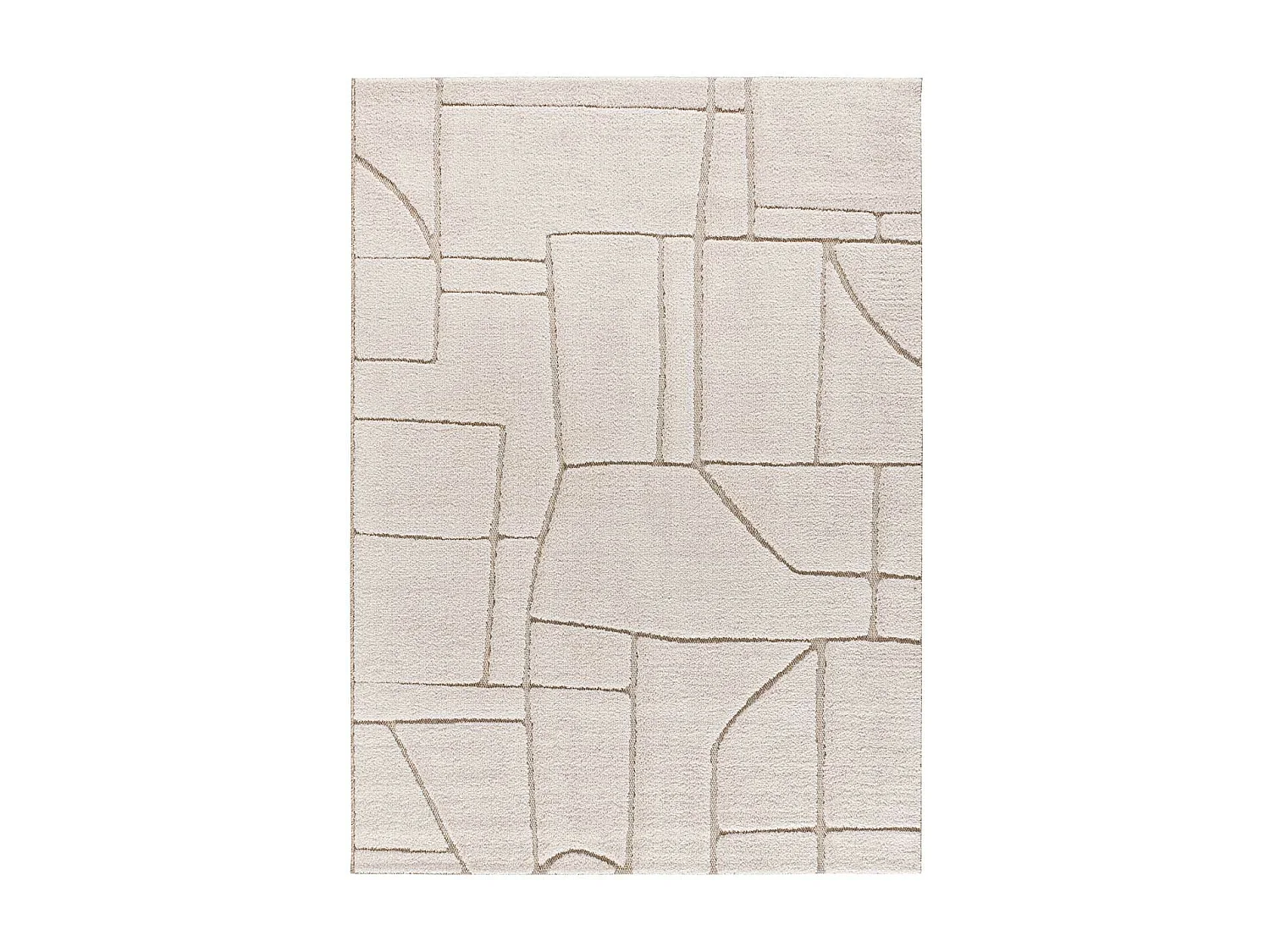 Tapis intérieur - scandinave avec relief - blanc - 160 x 230 cm - DIENA