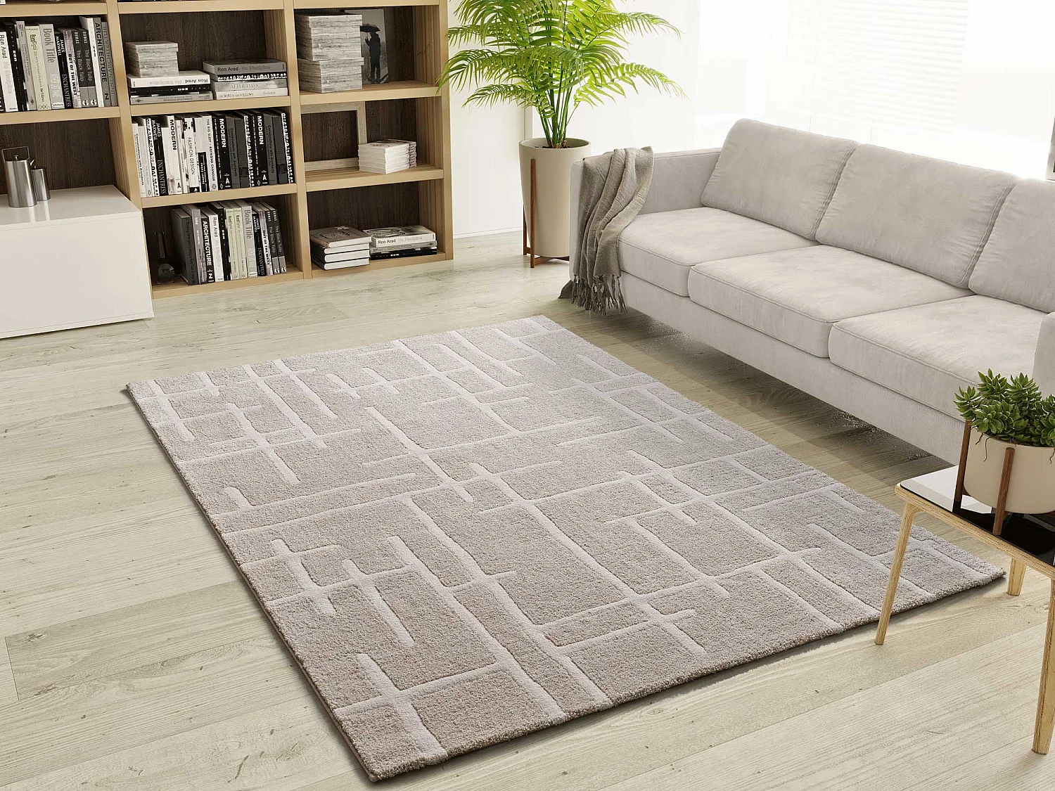 Tappeto interno - scandinavo - beige - 80 x 150 cm - CALEDONIA