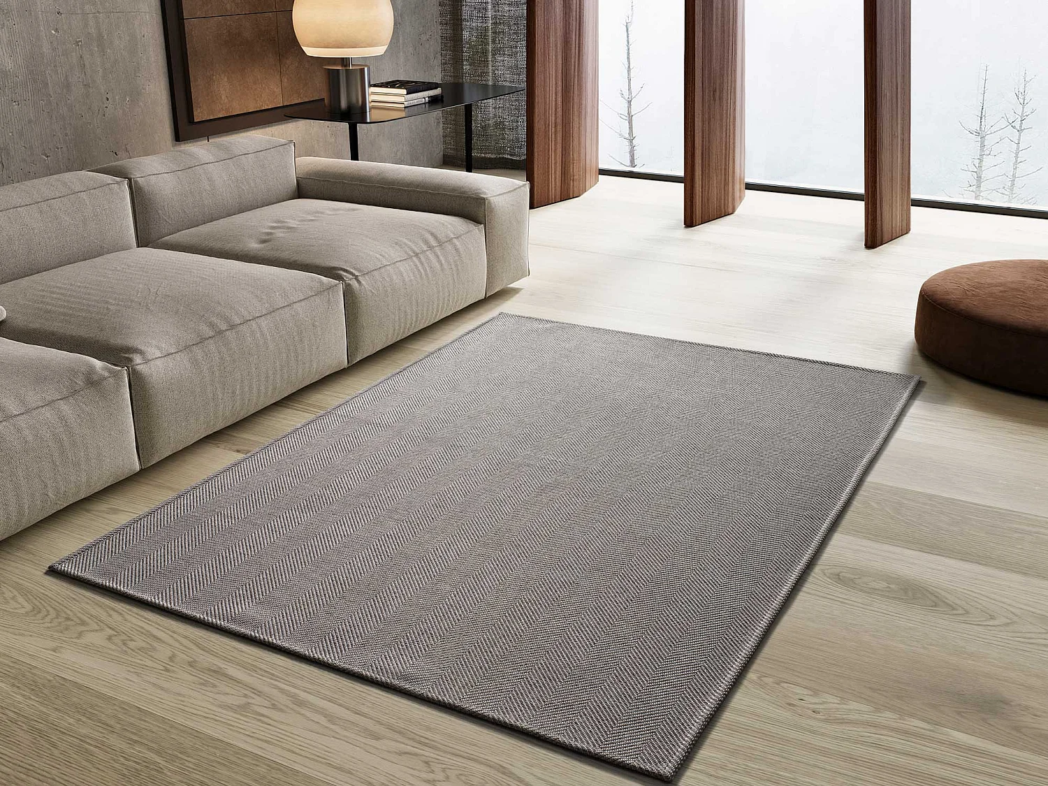 Alfombra interior  - liso - gris - 120 x 170 cm - ESPIGA