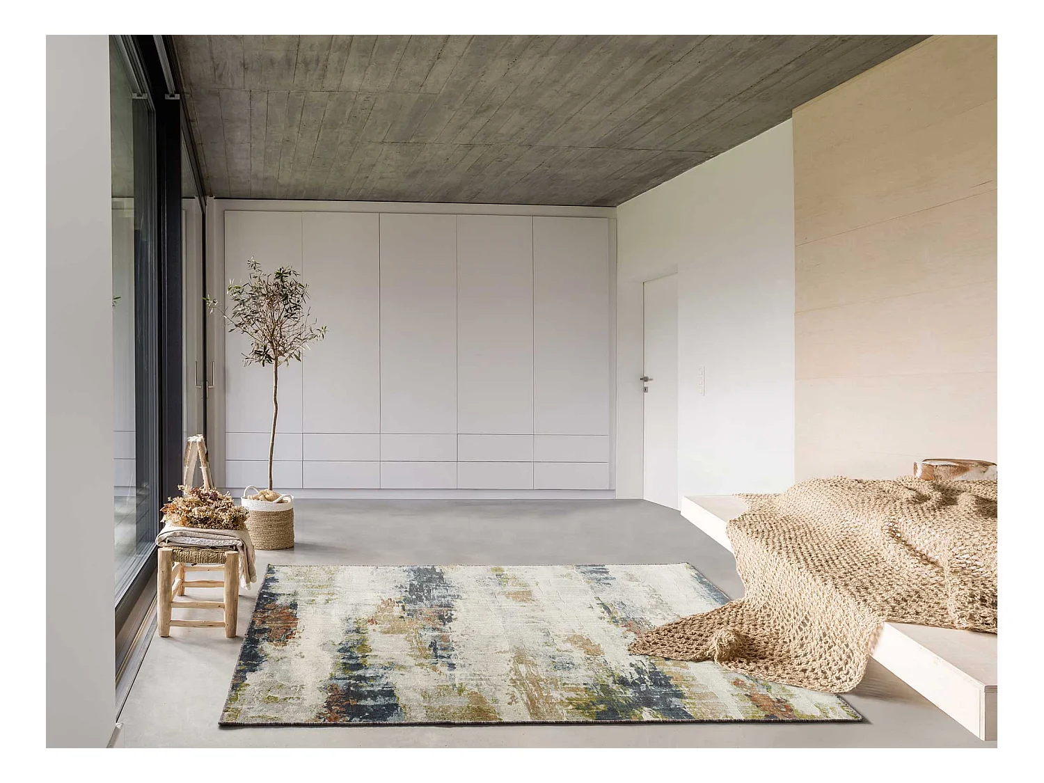 Tapis intérieur - abstrait - multicolore - 200 x 290 cm - BLEIK