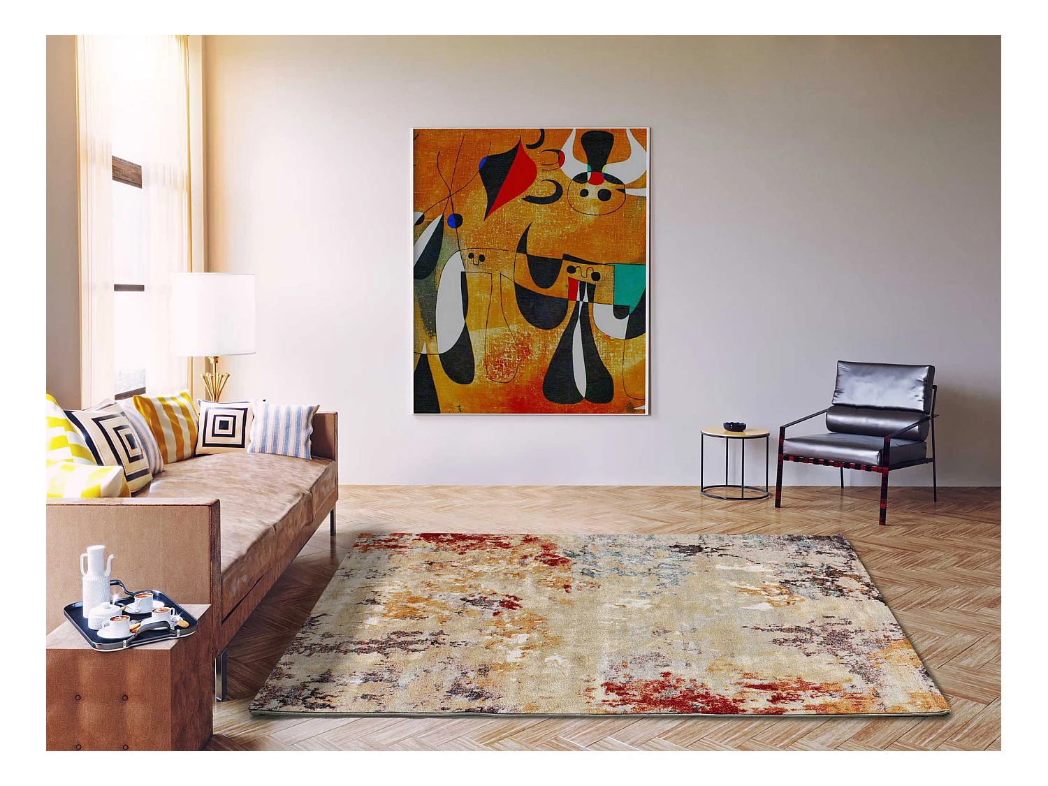 Kurzflorteppiche - abstrakt - mehrfarbig - 133x190 cm - EIDER