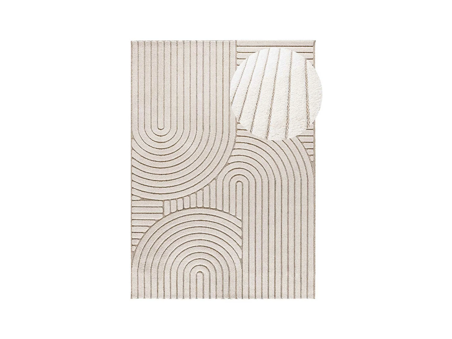 Kurzflorteppiche - Skandinavisch mit relief - weiß - 80x150 cm - DIENA