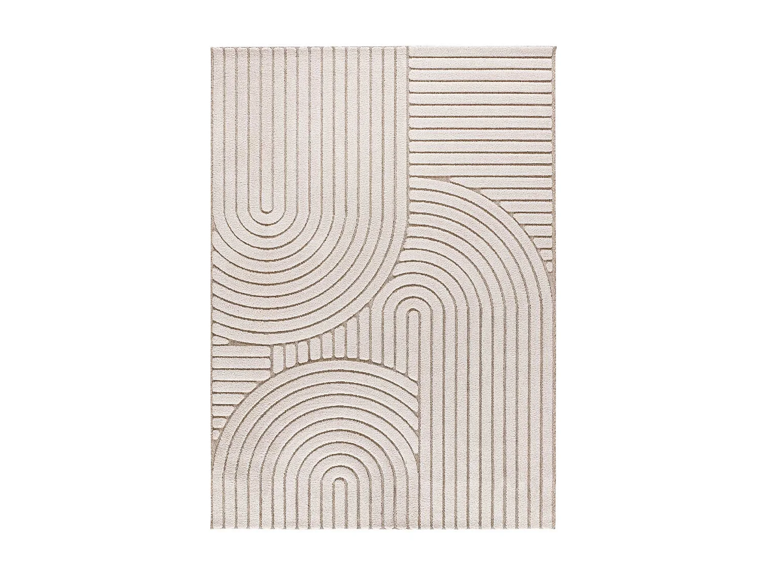 Tapis intérieur - scandinave avec relief - blanc - 80 x 150 cm - DIENA