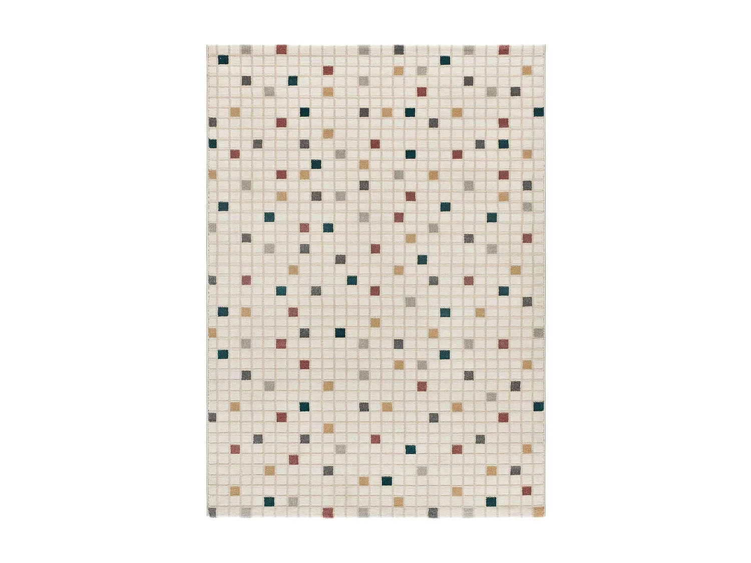 Kurzflorteppiche - geometrisch mit relief - mehrfarbig - 133x190 cm - KARISMA