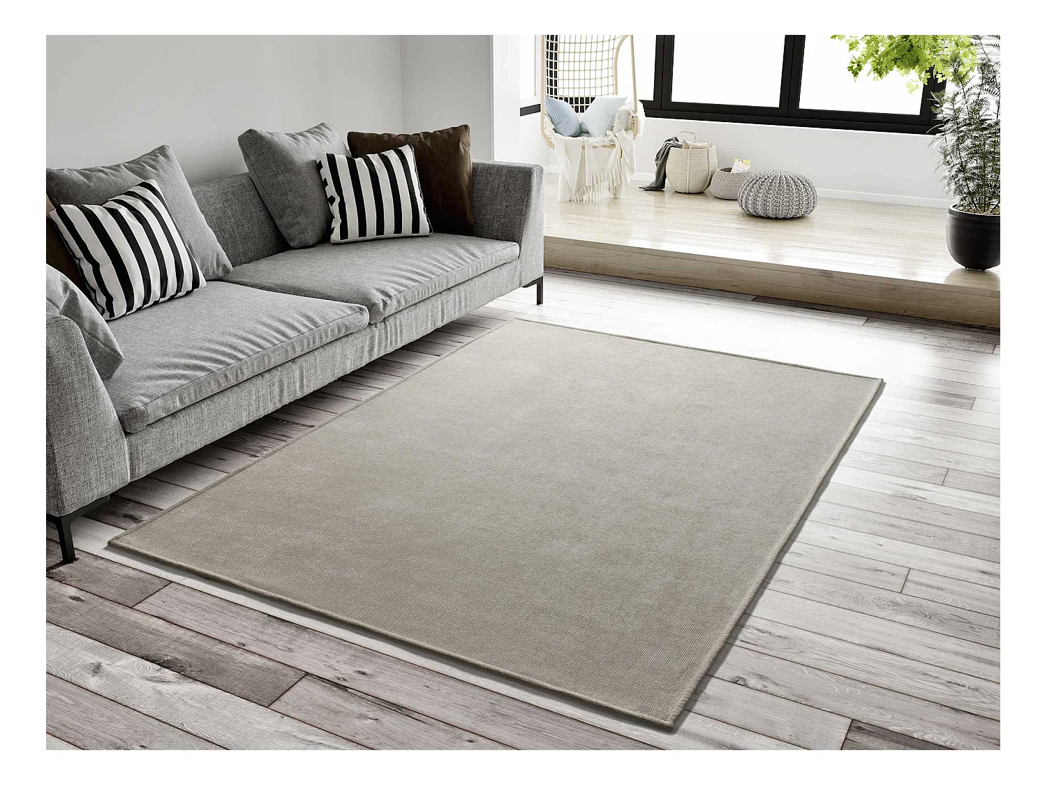 Laagpolig tapijt - glad - wit - 160x230 cm - HARRIS