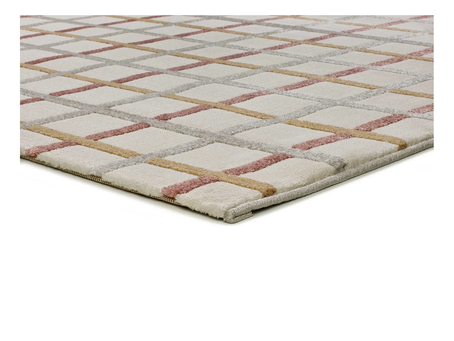 Alfombra interior  - geométrico con relieve - multicolor - 133 x 190 cm - KARISMA