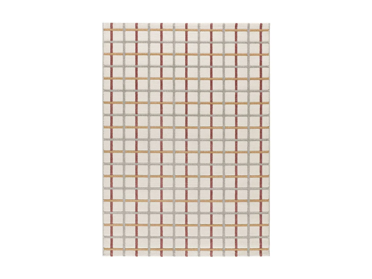 Tapis intérieur - géometrique avec relief - multicolore - 133 x 190 cm - KARISMA