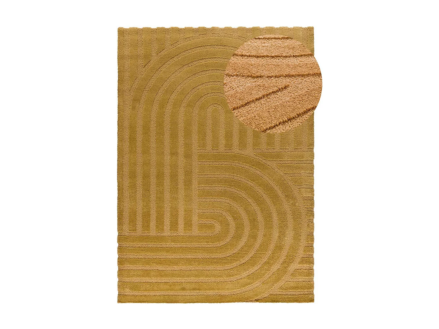 Tapis intérieur - scandinave - moutarde - 160 x 230 cm - SNOWY