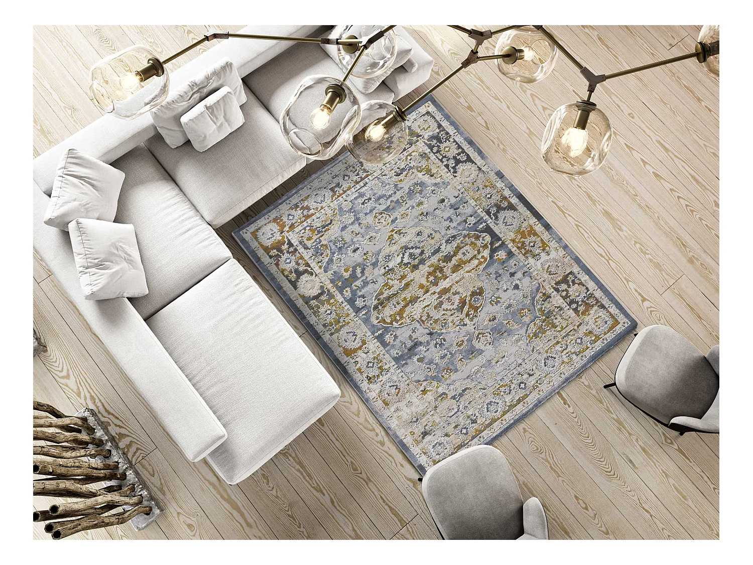 Alfombra interior  - vintage - multicolor - 134 x 200 cm - SPRINGS
