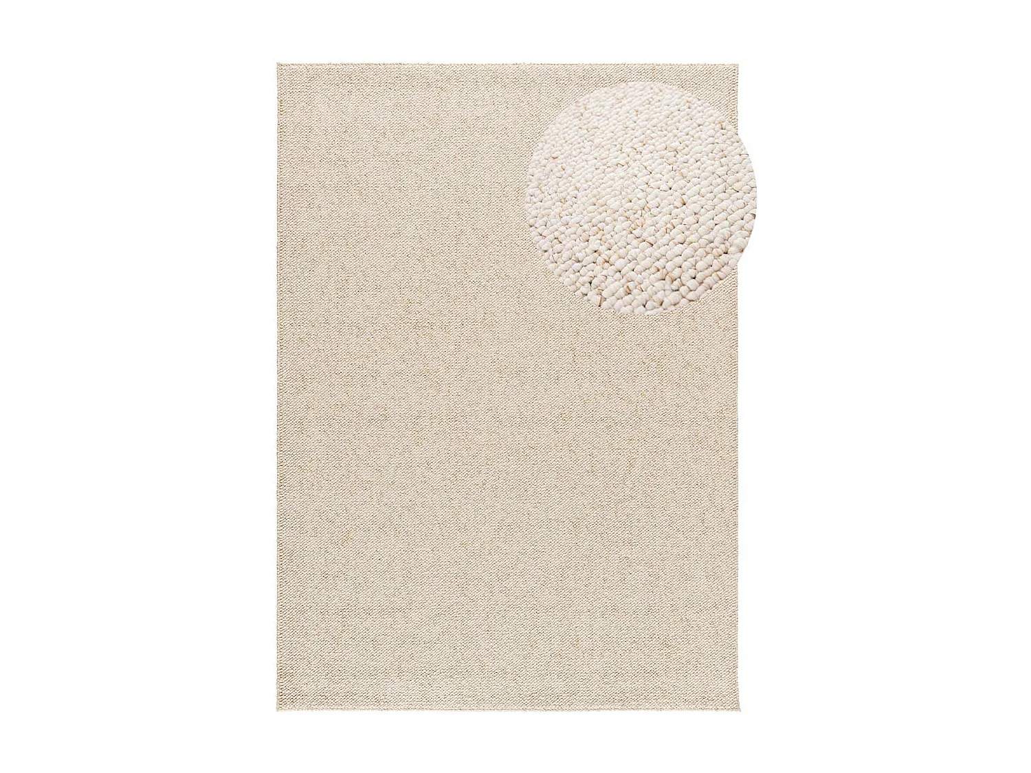 Alfombra interior  - liso - blanco - 160 x 230 cm - PETRA