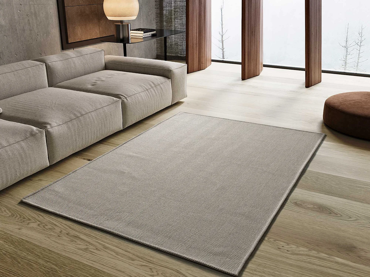 Tapis intérieur - uni - beige - 60 x 120 cm - ESPIGA