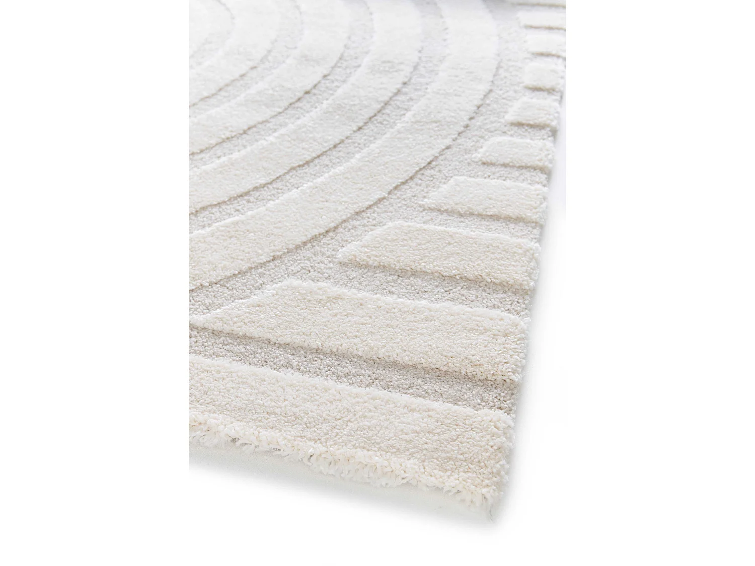 Tapete interior - escandinavo - branco - 80 x 150 cm - SNOWY
