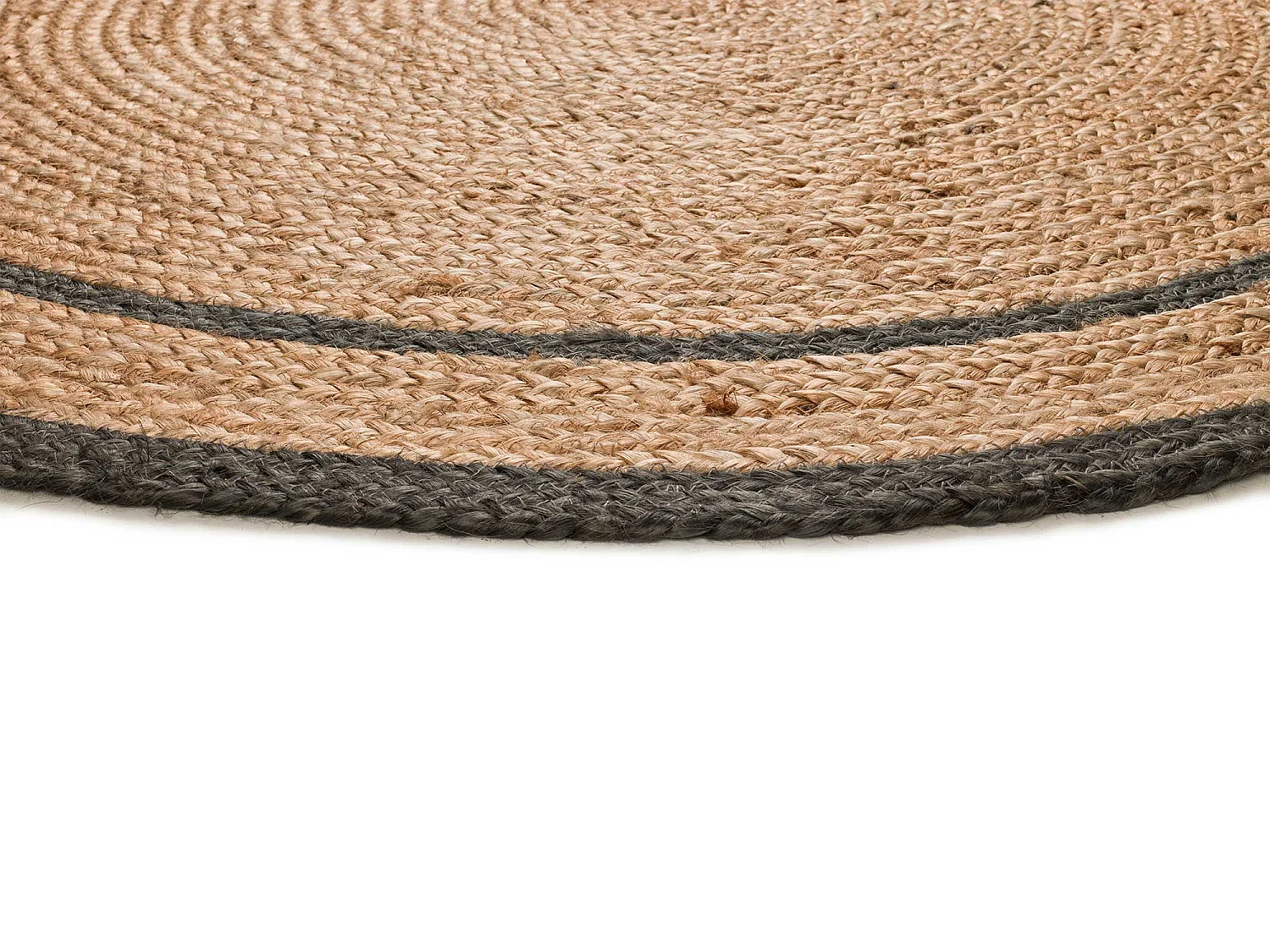 Tapete interior redondo - natural - gris - diam.120 cm - MAHON