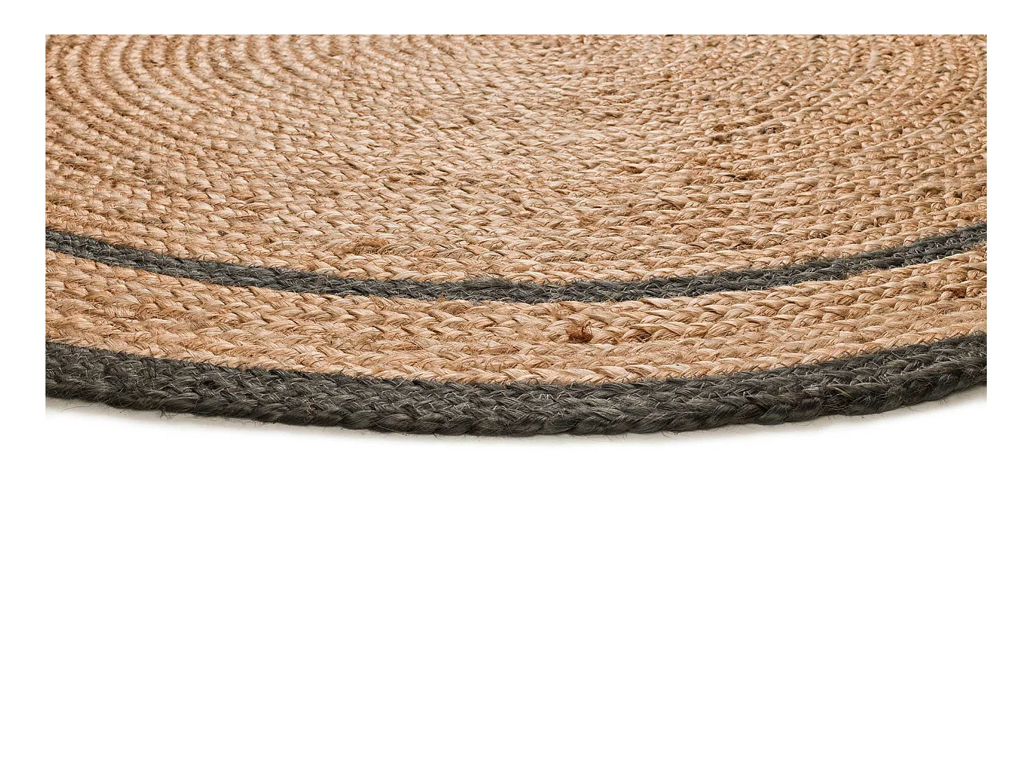 Alfombra interior redonda - naturel - gris - diam.120 cm - MAHON