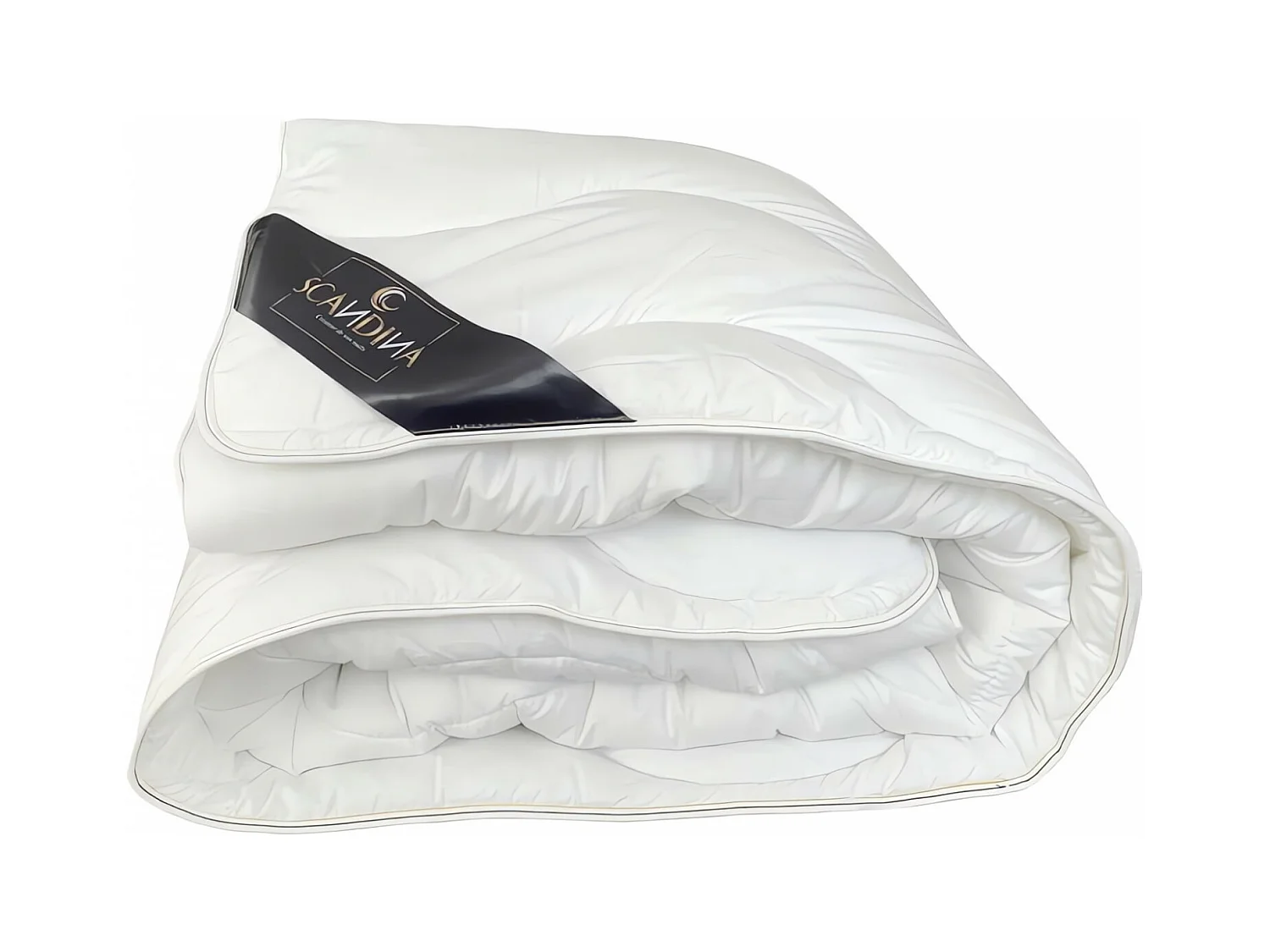 Couette blanche en coton 140X200 cm THERMOREGULANTE, par Scandina. Fabrication française.