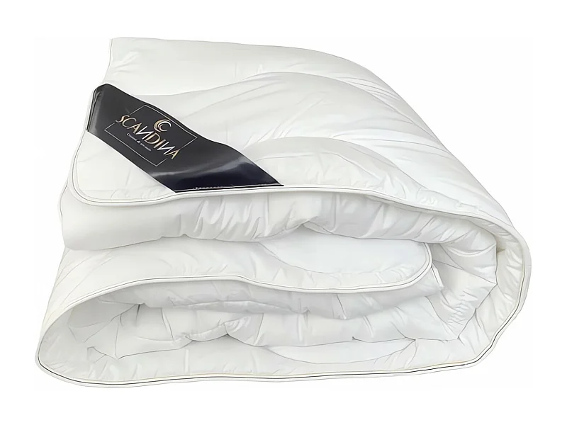 Couette blanche 240x220 cm QUALITY GEL, par Scandina. Fabrication française