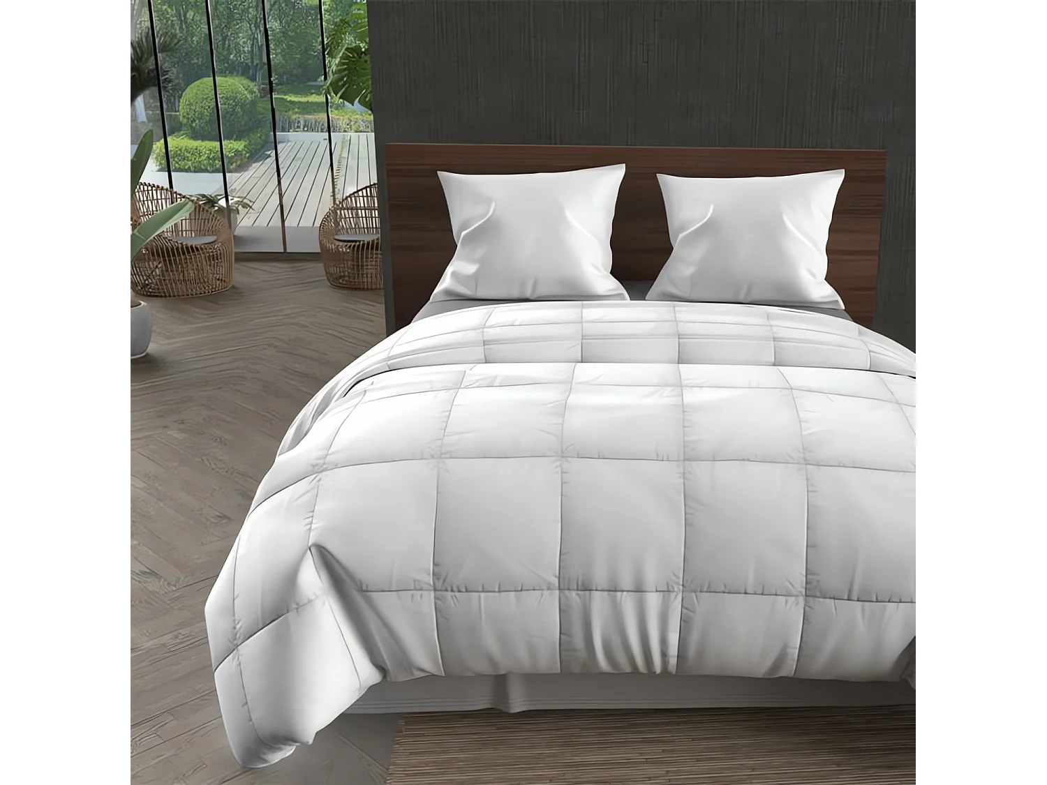 Couette blanche 200x200 cm CONFORT toutes saisons, par Imtemporel