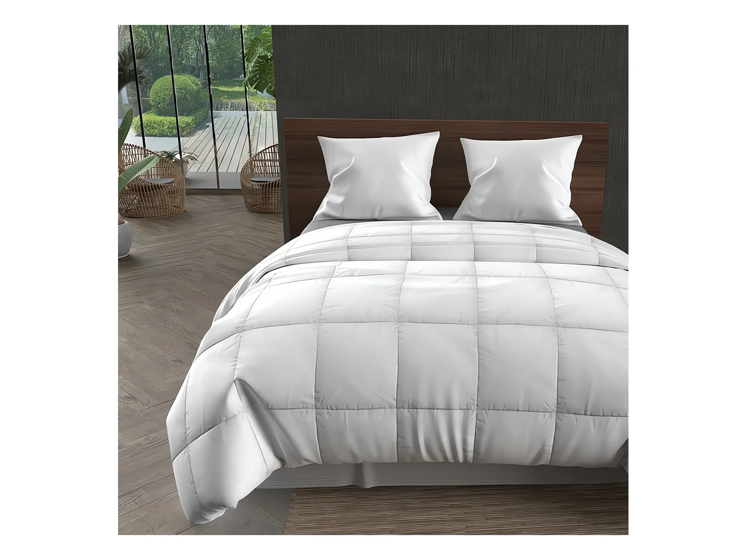 Couette blanche 200x200 cm CONFORT toutes saisons, par Imtemporel