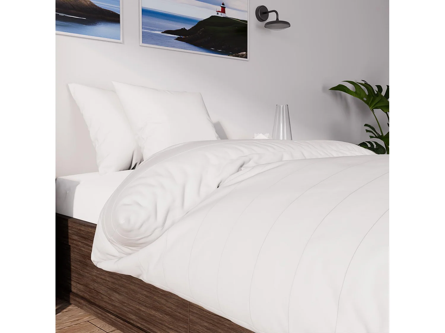 Couette blanche 140x200 cm LUXE 550 Gr, par Soleil d'Ocre