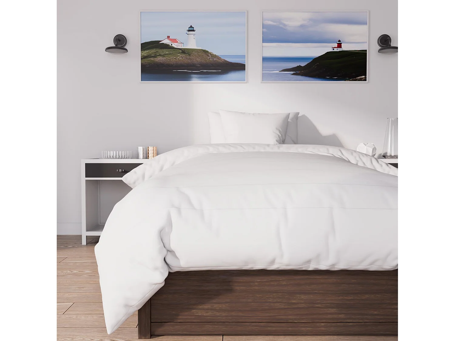 Edredón nórdico blanco 140x200 cm LUXE 550 Gr, de Soleil d'Ocre