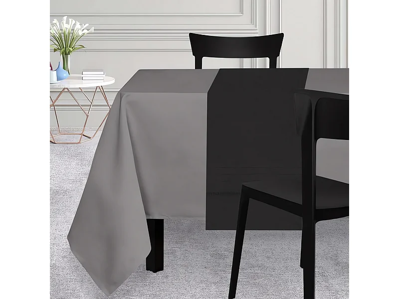 Chemin de table 40x160 cm VENISE noir, par Soleil d'Ocre