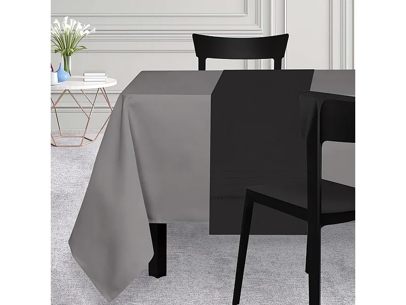 Camino de mesa 40x160 cm VENICE negro, por Soleil d'Ocre