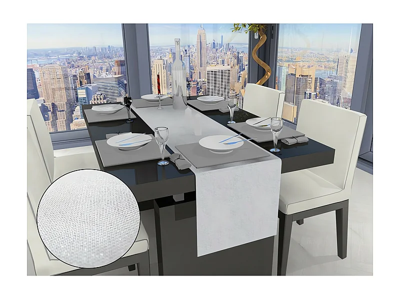 Camino de mesa blanca BELLA, de Soleil d'Ocre