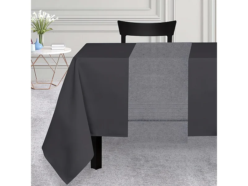 Camino de mesa 40x160 cm VENISE gris, por Soleil d'Ocre
