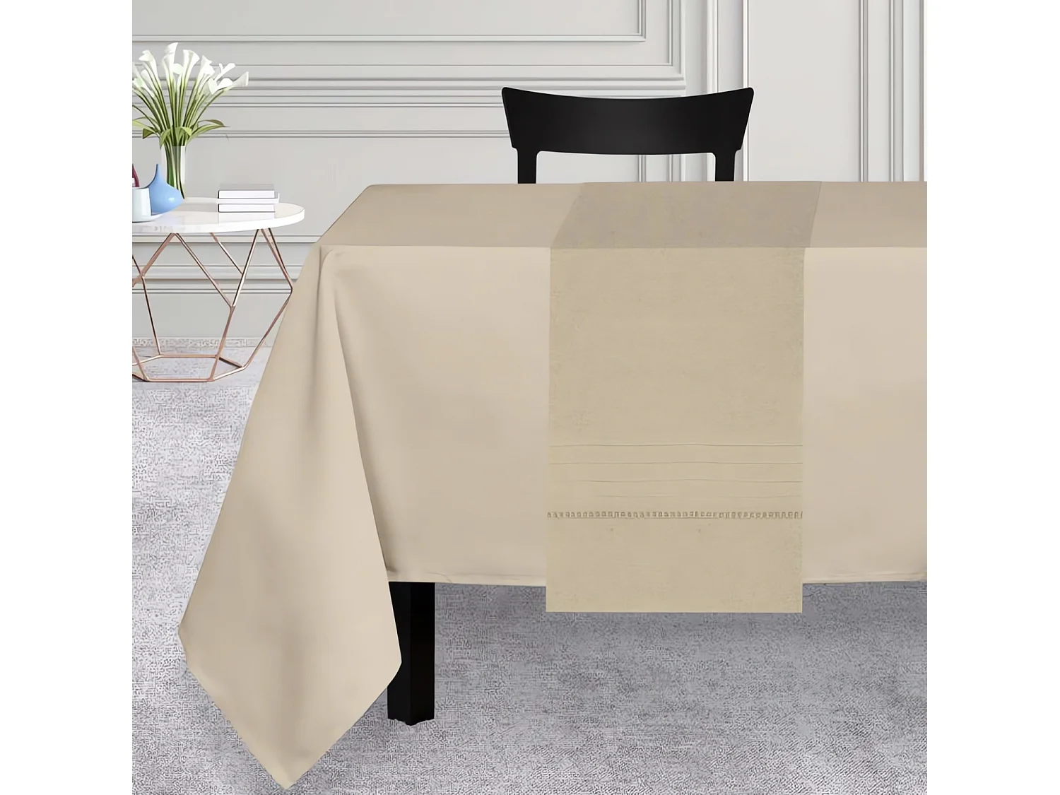 Camino de mesa 40x160 cm VENECIA beige, por Soleil d'Ocre