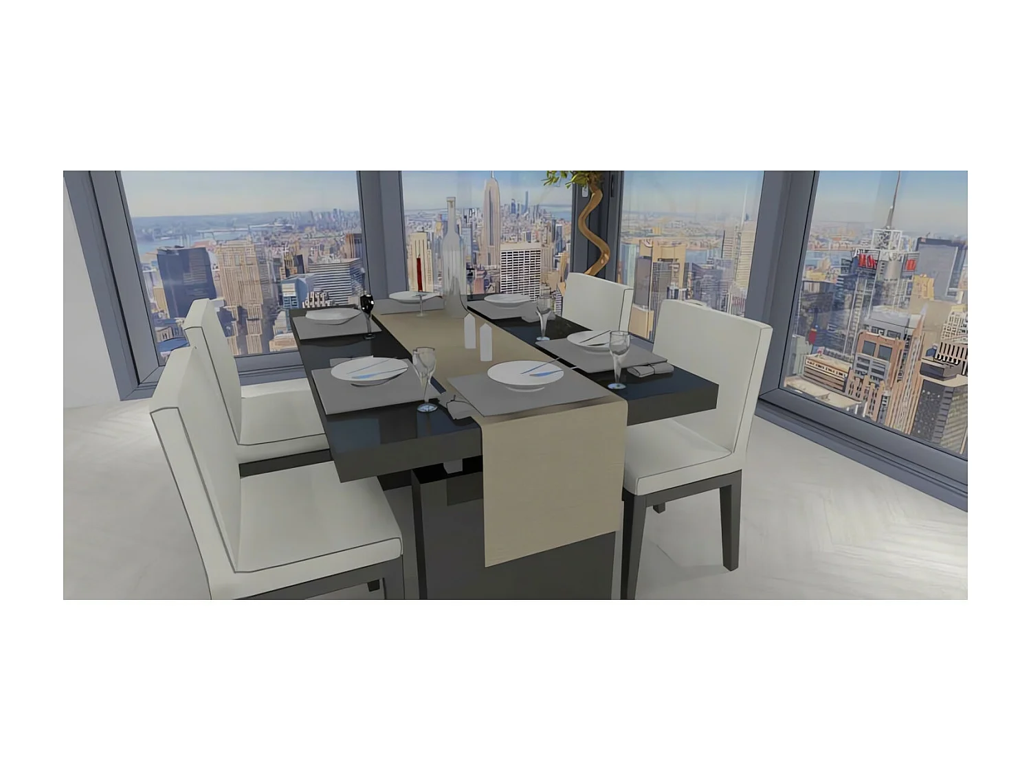 Camino de mesa 40x180 cm GALAXY taupe