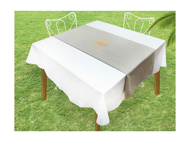 Chemin de table en coton BAGUETTE, par Soleil d'ocre