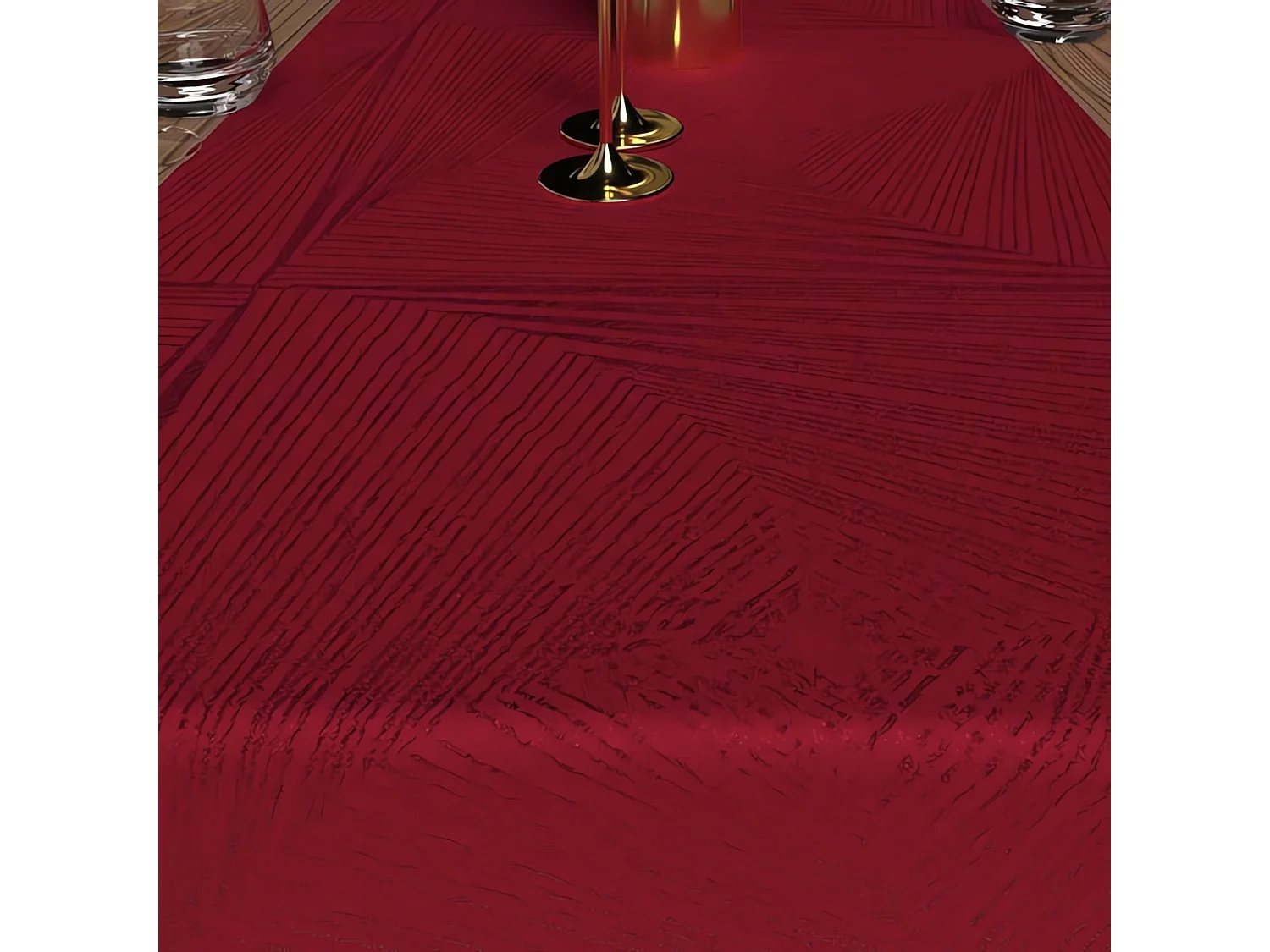 Chemin de table 40x180 cm LUXURY rouge, par Soleil d'Ocre