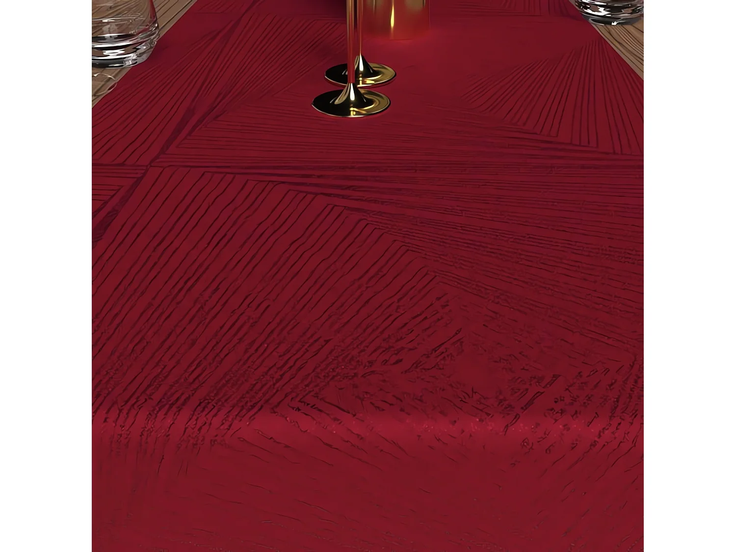 Camino de mesa 40x180 cm LUXURY tinto, por Soleil d'Ocre