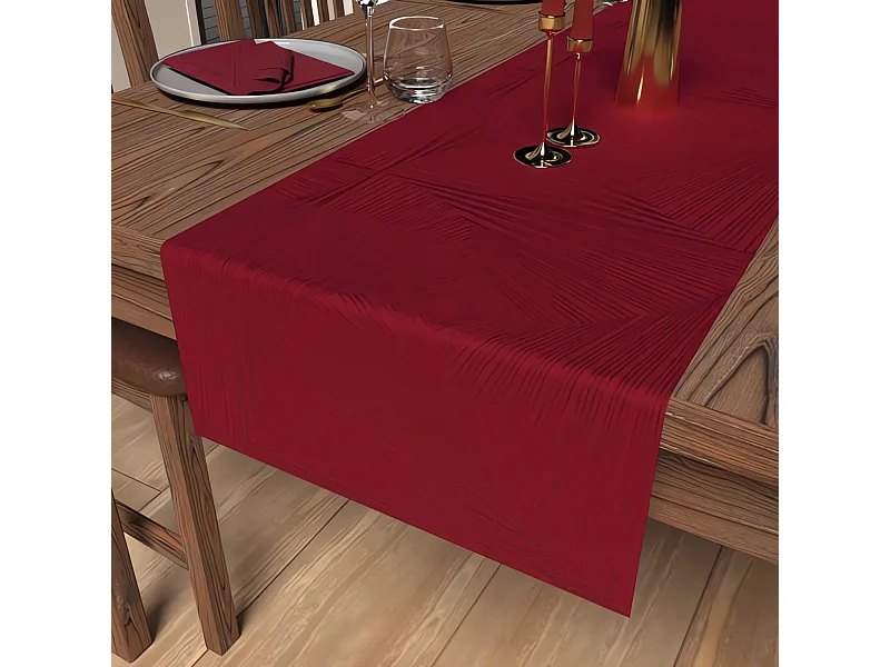 Camino de mesa 40x180 cm LUXURY tinto, por Soleil d'Ocre