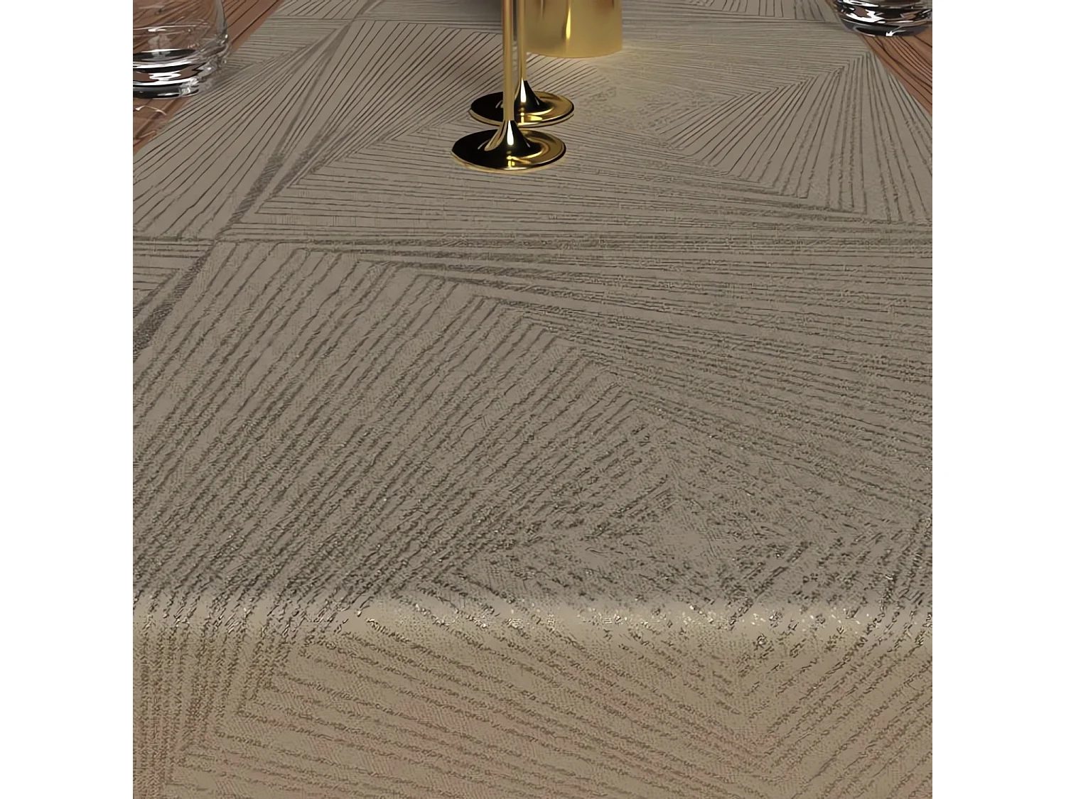 Mesa de camino 40x180 cm Champagne LUXURY, de Soleil d'Ocre