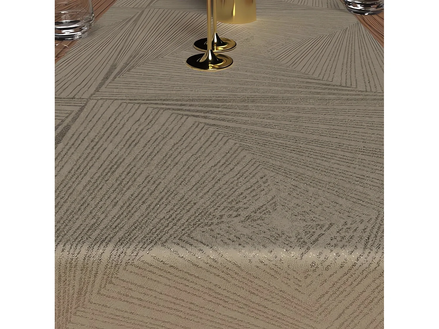 Mesa de camino 40x180 cm Champagne LUXURY, por Soleil d'Ocre