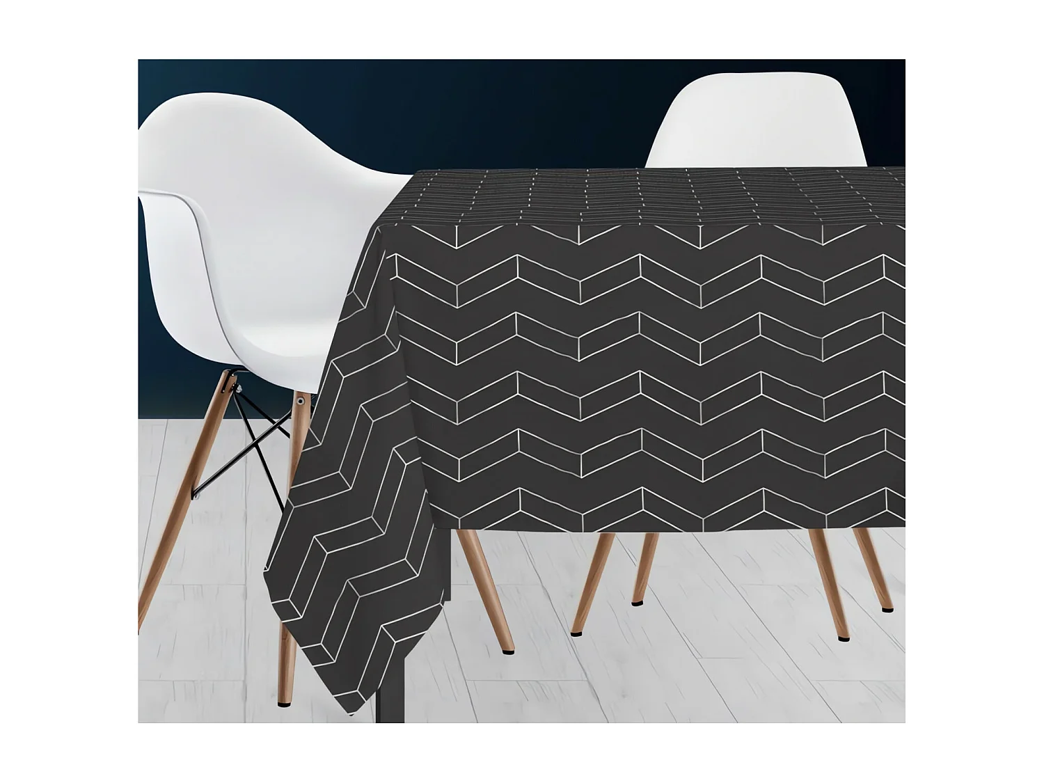 Mantel 180X180 cm SPACE gris, de Soleil d'Ocre